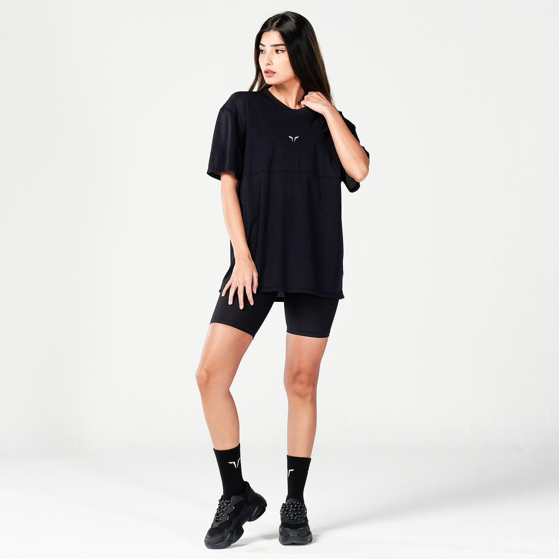 Mesh Reversible Tee - Black